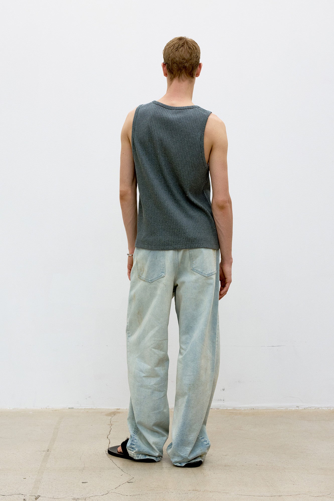 Coor - Scoop-Neck Ribbed Sleeveless (Melange Gray) product image 4 | TRAB K-Fashion Australia