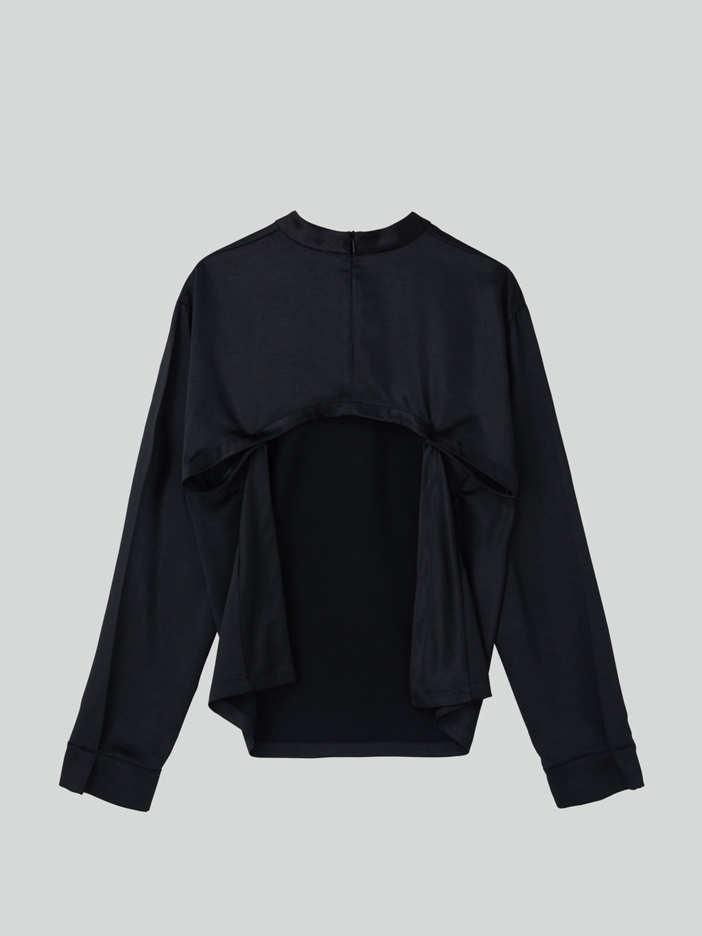 Recto - Open Back Scarf Satin Blouse (Black) product image 11 | TRAB K-Fashion Australia