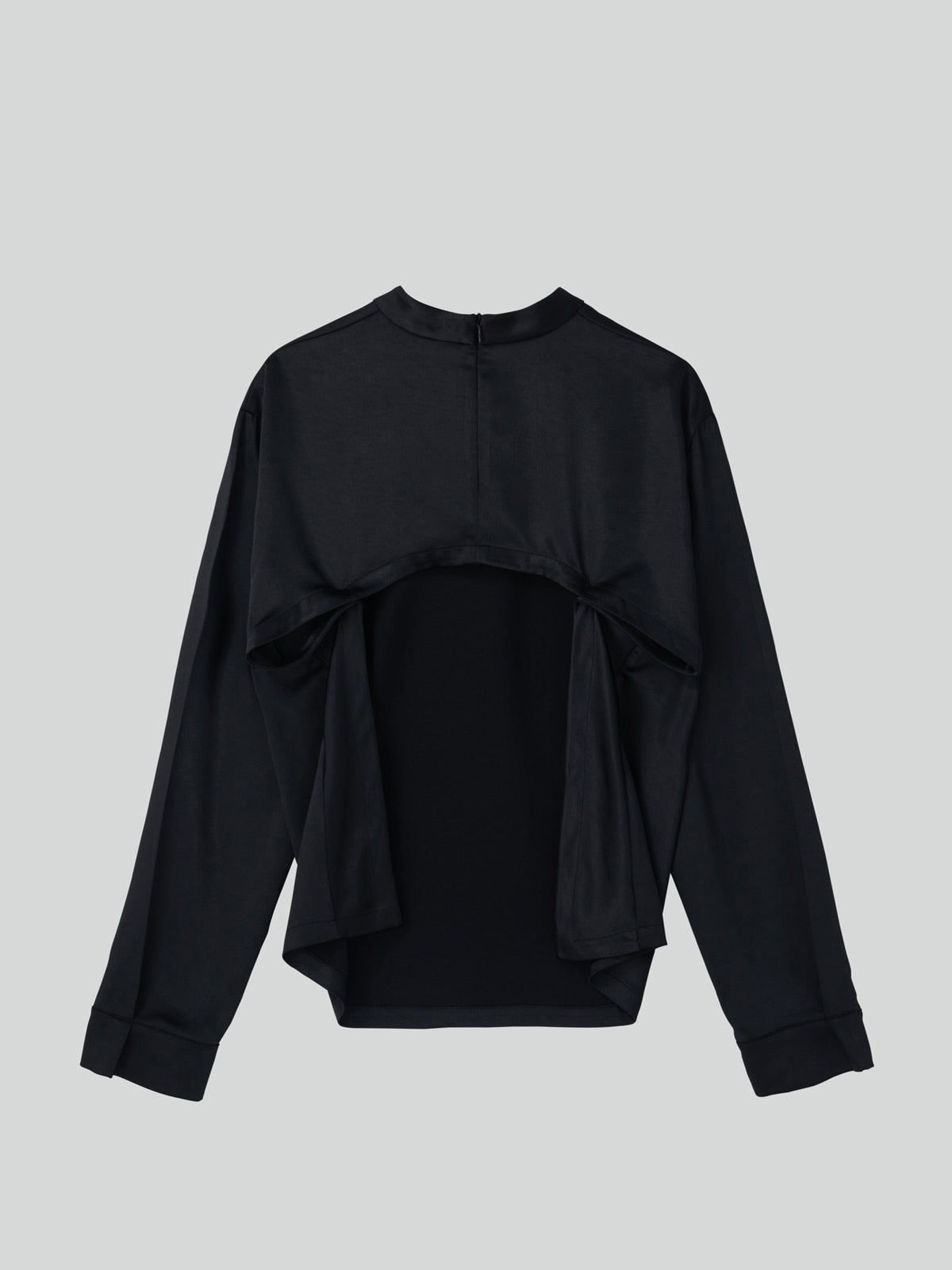 Recto - Open Back Scarf Satin Blouse (Black) product image 11 | TRAB K-Fashion Australia
