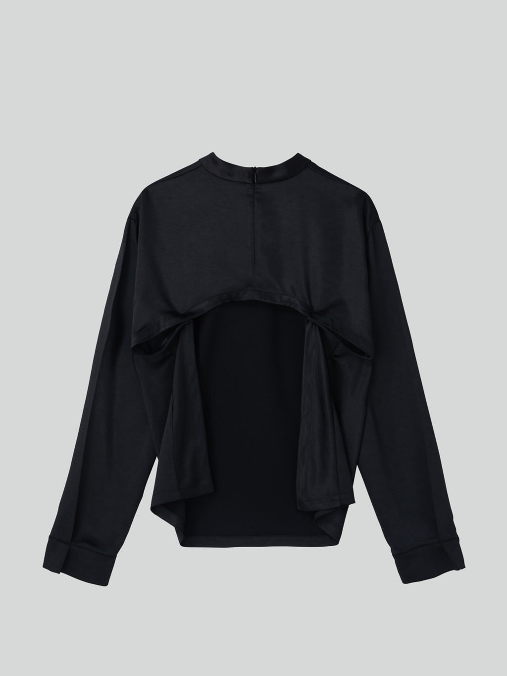 Recto - Open Back Scarf Satin Blouse (Black) product image 11 | TRAB K-Fashion Australia