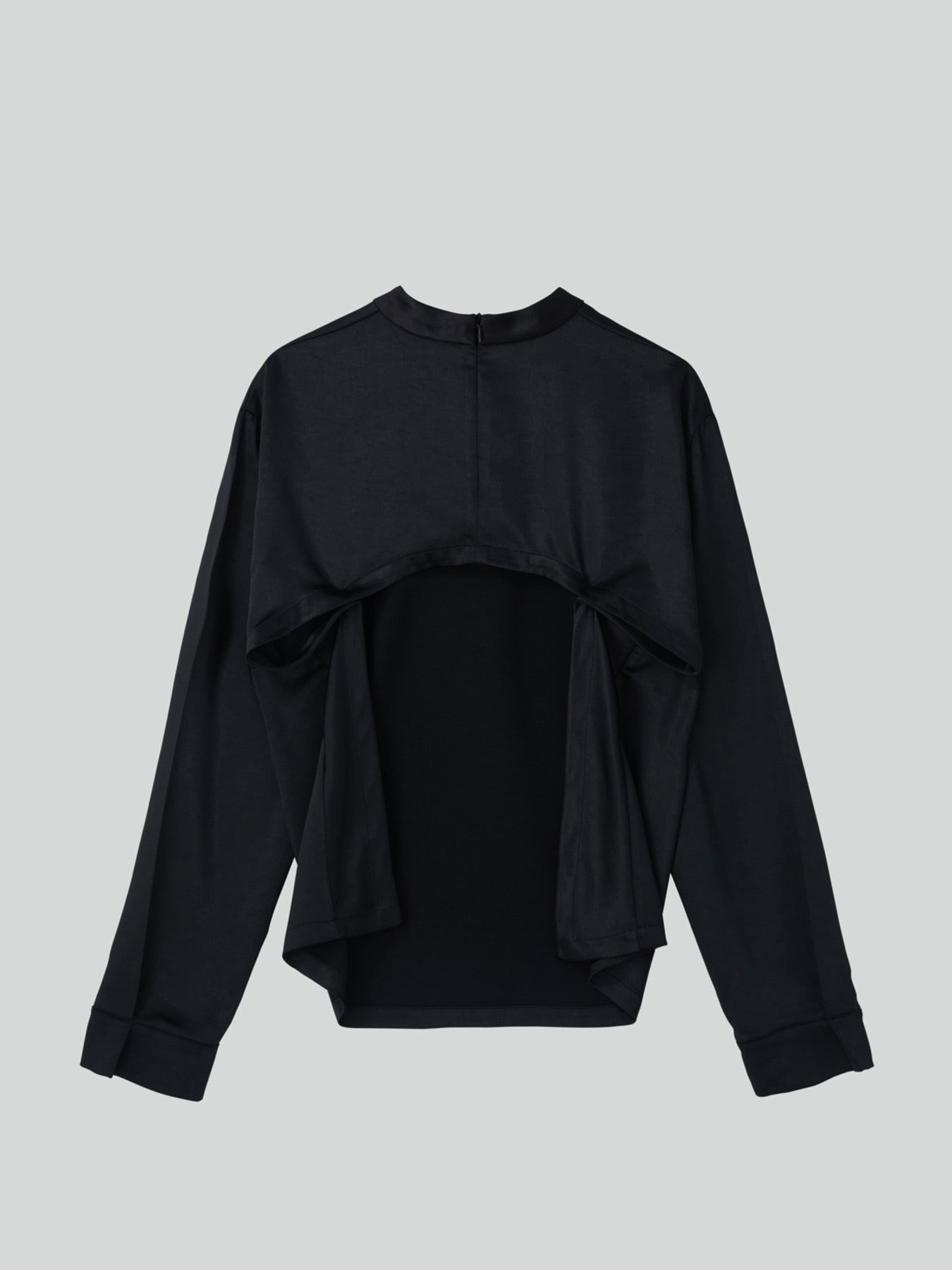 Recto - Open Back Scarf Satin Blouse (Black) product image 11 | TRAB K-Fashion Australia