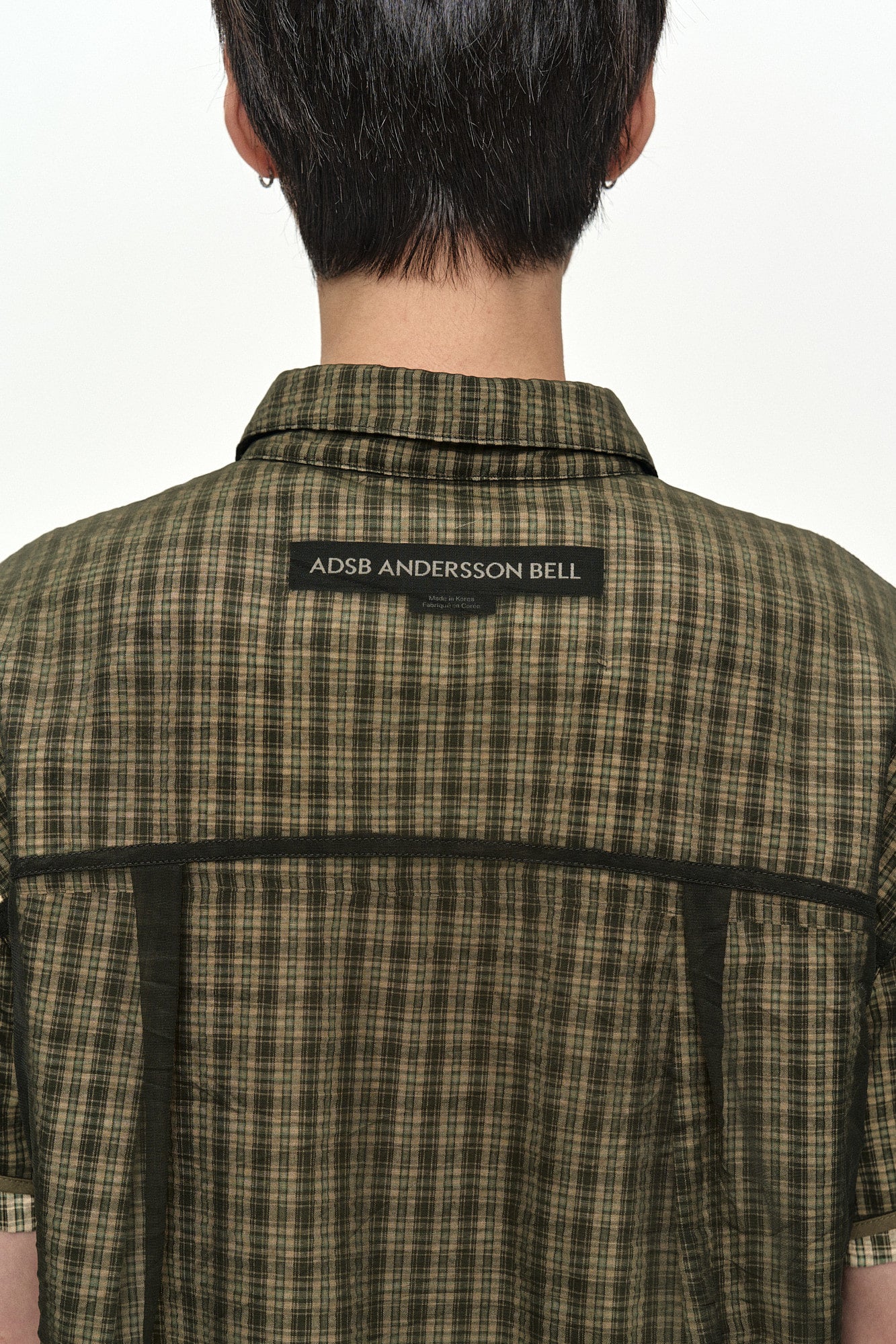 Andersson Bell - Check Sheer Layered Shirt (Green) product image 5 | TRAB K-Fashion Australia