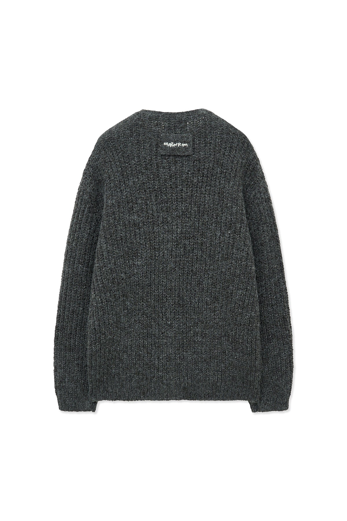 Matin Kim - Side Button Point Overfit Cardigan (Charcoal) product image 3 | TRAB K-Fashion Australia