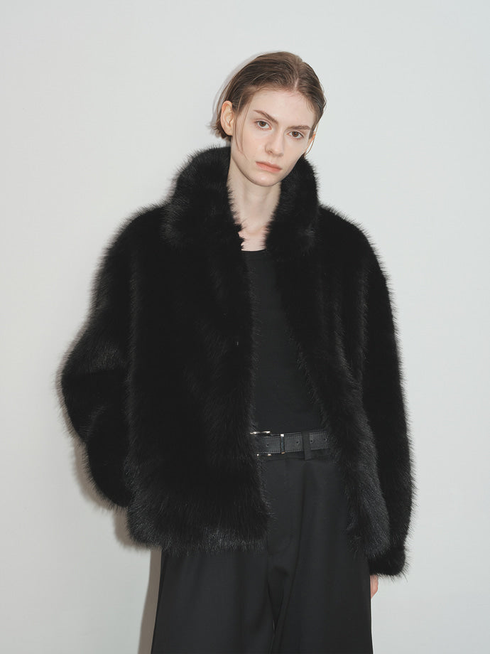Tonywack - Faux Fur Relaxed Blouson (Black) product image 6 | TRAB K-Fashion Australia