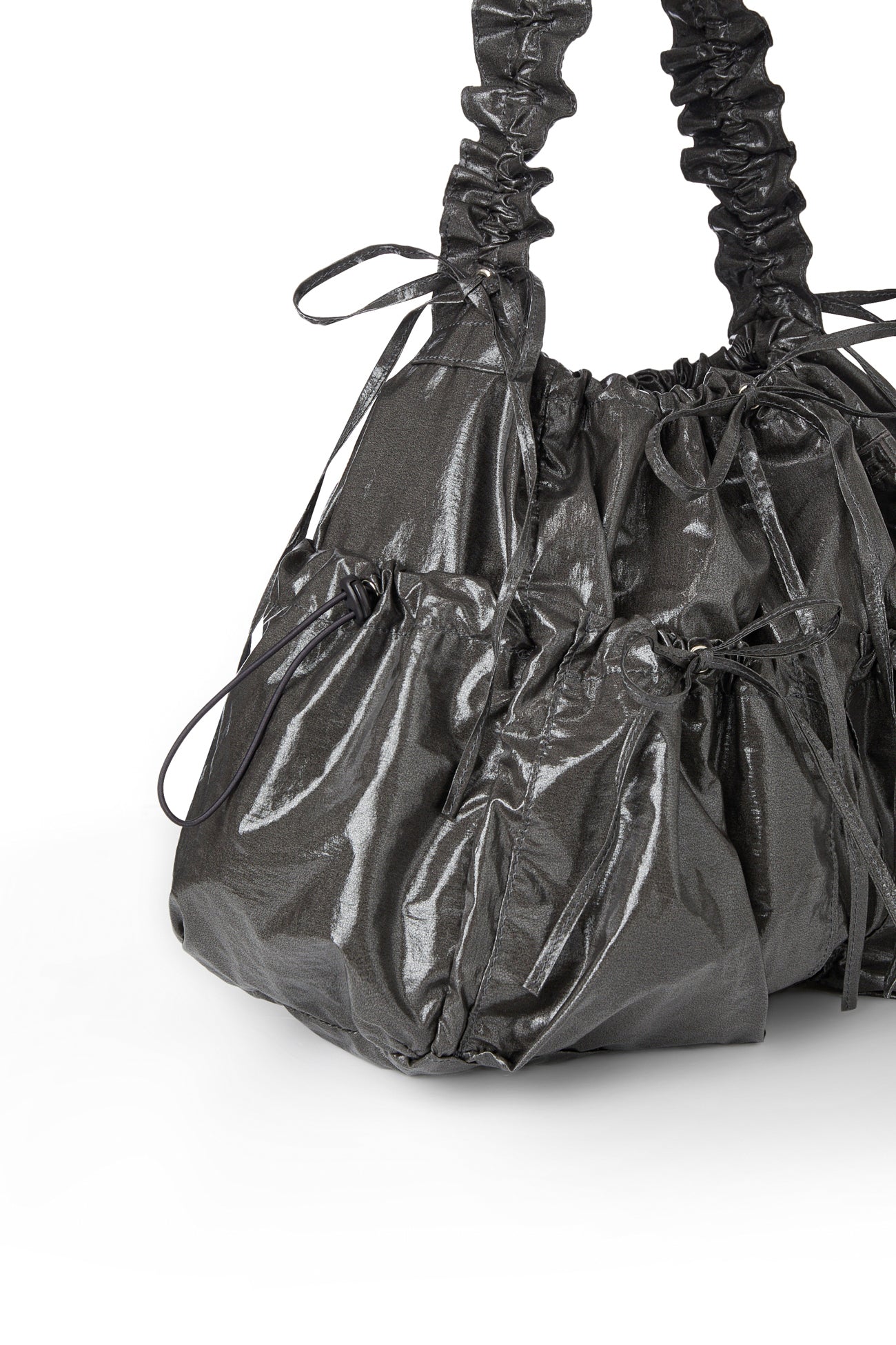 Deinet - Deinet Coating Shirring Bag (Charcoal) product image 4 | TRAB K-Fashion Australia