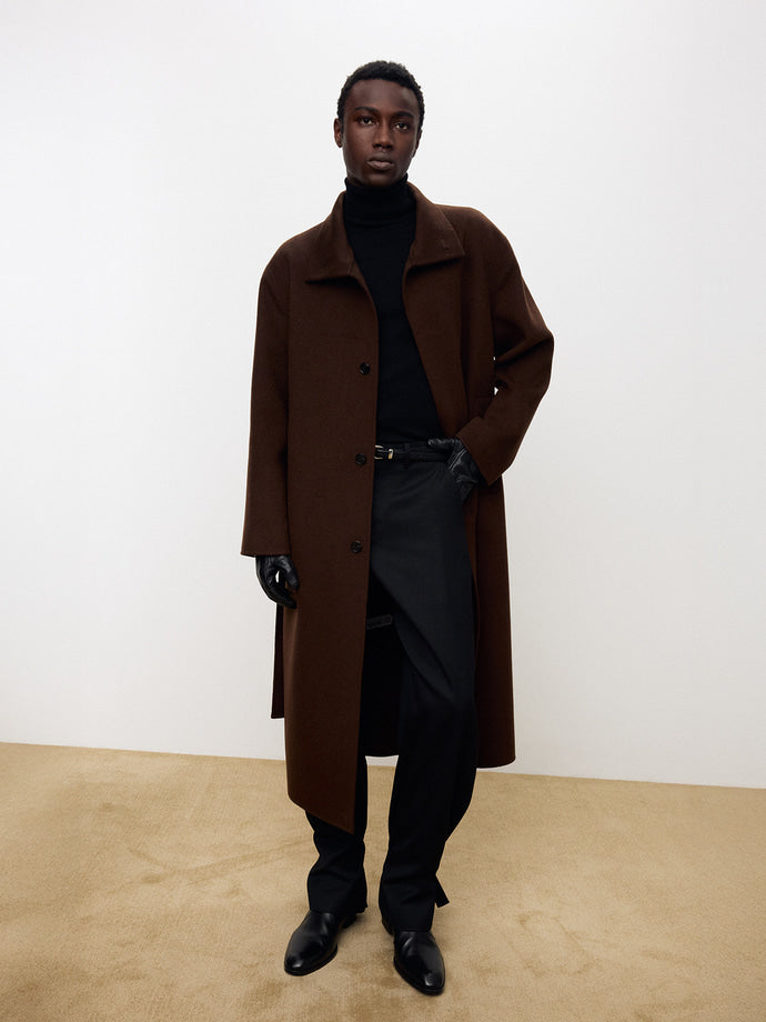 Tonywack - Wool Twill Curved-Leg Strap Trousers (Black) product image 5 | TRAB K-Fashion Australia