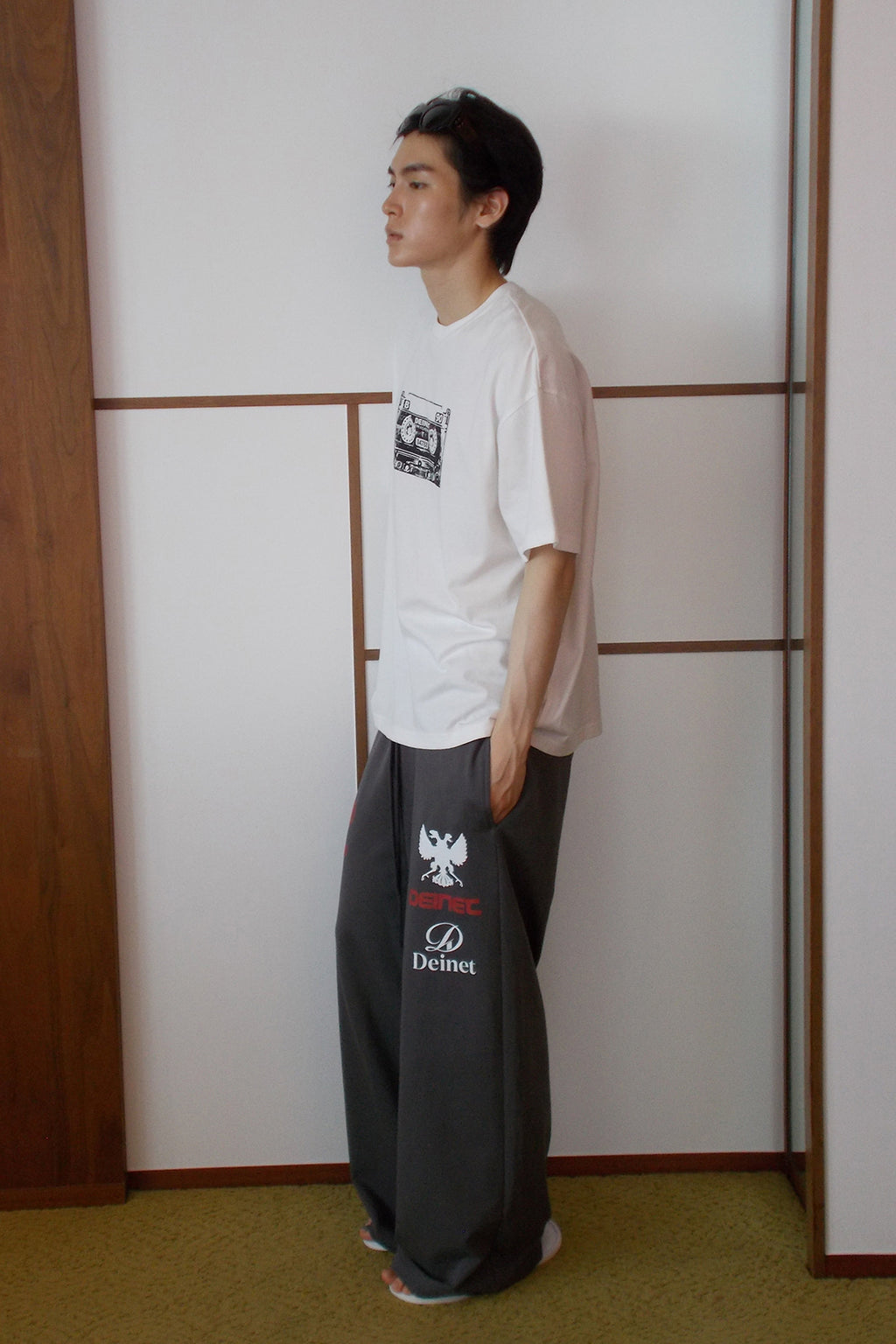 Deinet - Layered 2 Graphic Sweatpants (Charcoal) product image 10 | TRAB K-Fashion Australia