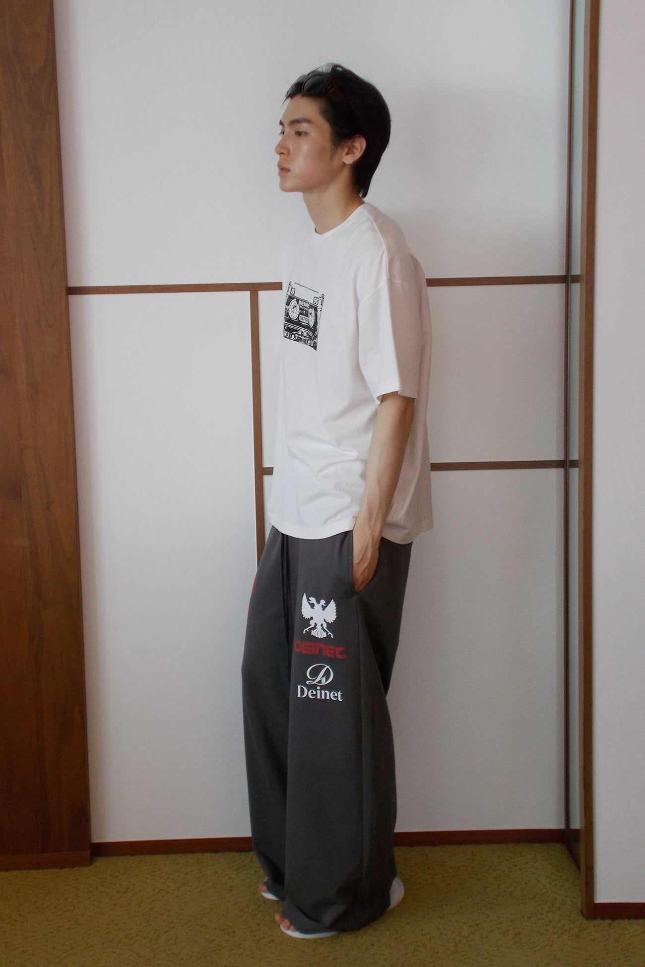 Deinet - Layered 2 Graphic Sweatpants (Charcoal) product image 10 | TRAB K-Fashion Australia