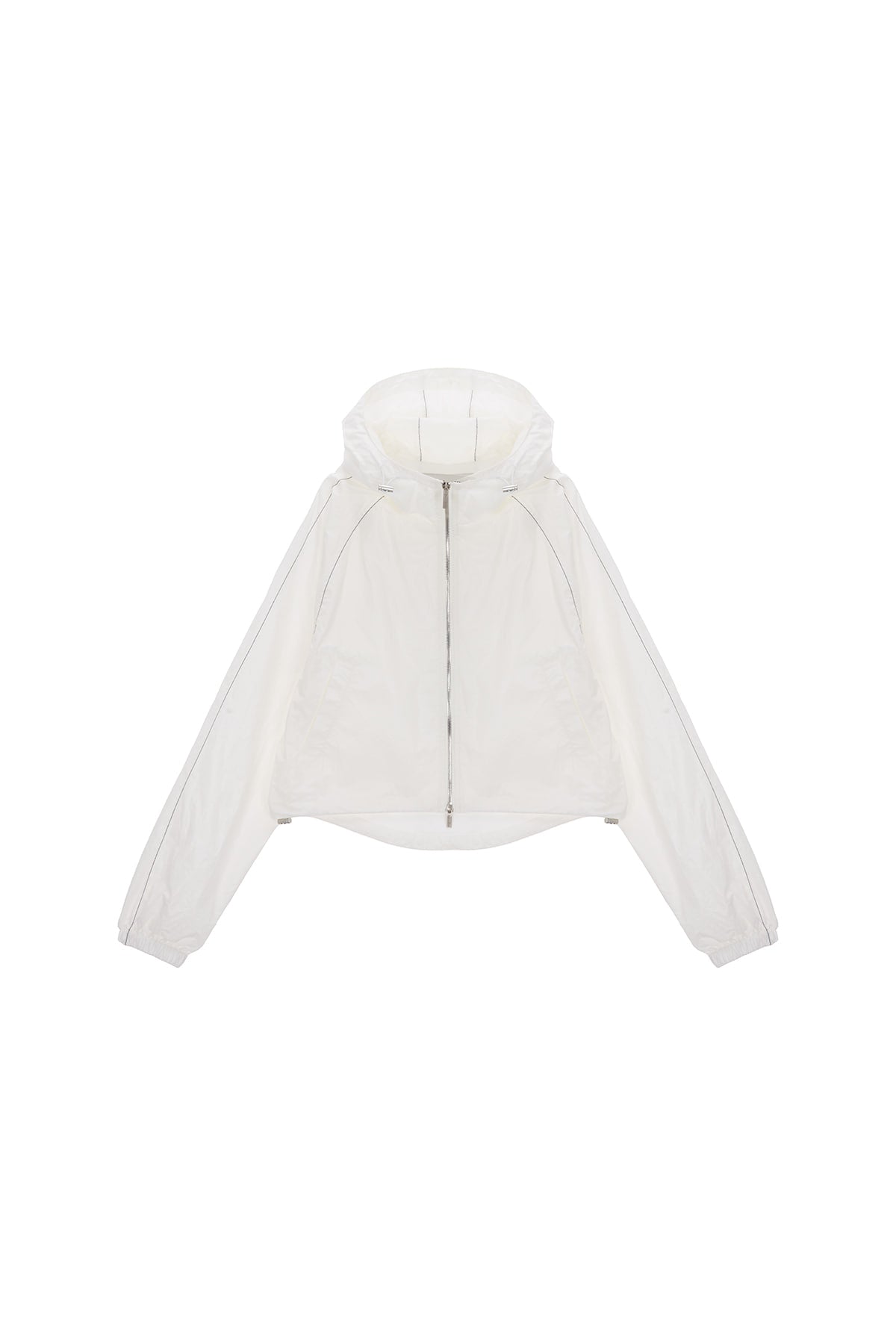 Matin Kim - [Pre-Order – Ships July 9] Matin Crop Hoody Coating Jumper (Ivory) product image 2 | TRAB K-Fashion Australia