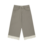 Coyseio - Knit Lace Pants (Ash Brown) product image 1 | TRAB K-Fashion Australia