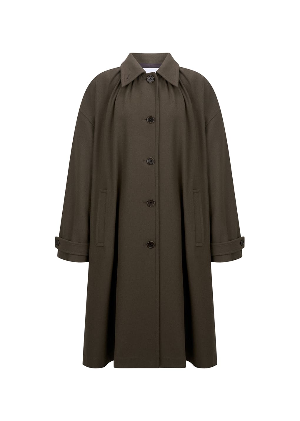 Amomento - shirring coat (Khaki) product image 7 | TRAB K-Fashion Australia