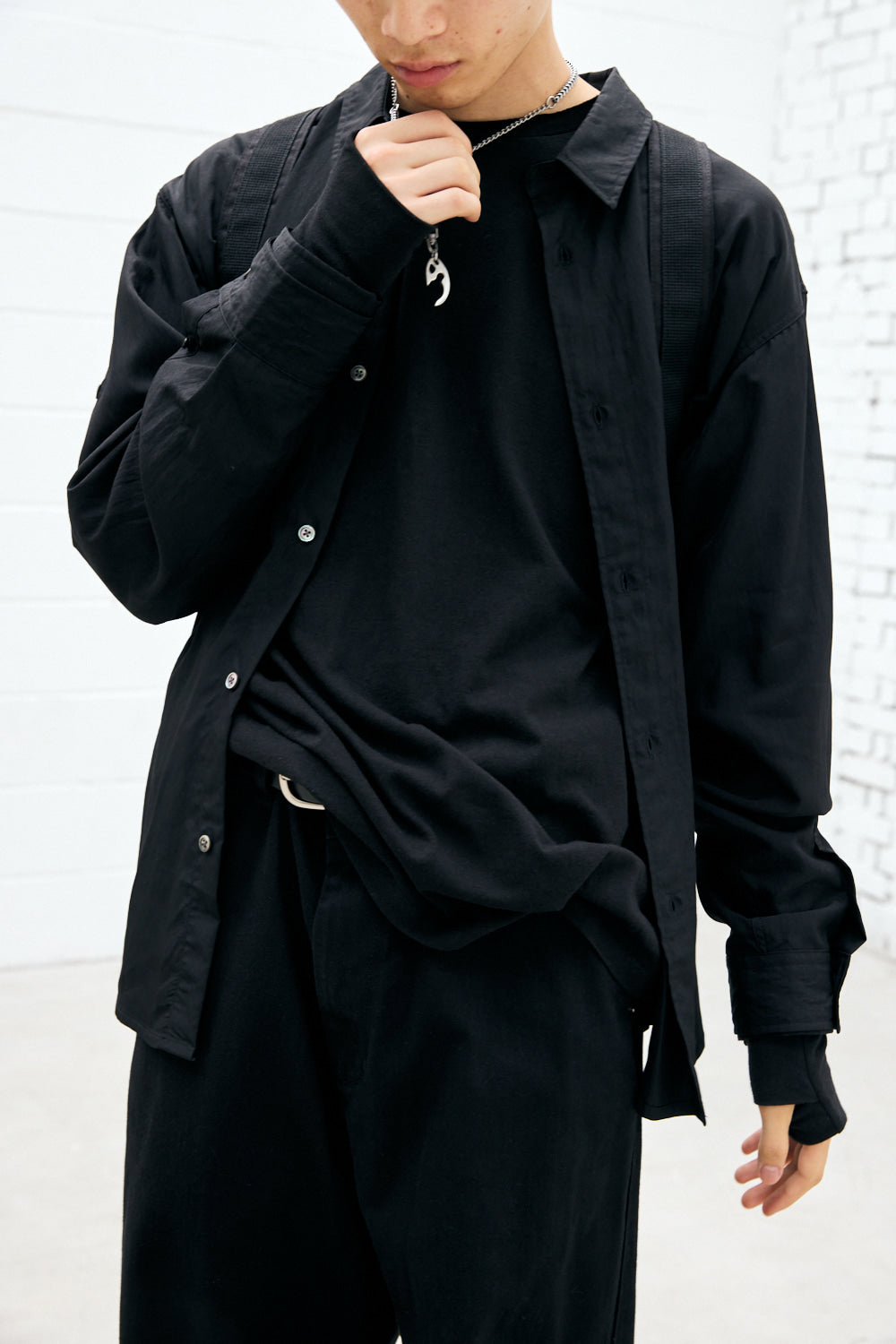 Hatchingroom - Double Sleeve Shirt (Black) product image 10 | TRAB K-Fashion Australia