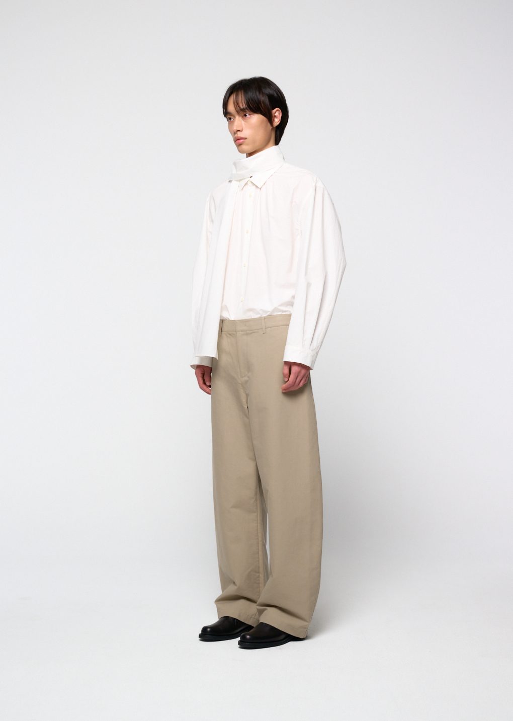Amomento - Neck shirring shirt (White) product image 3 | TRAB K-Fashion Australia