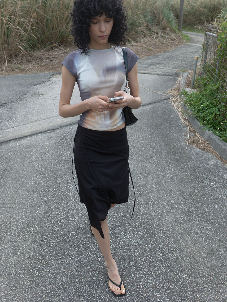 Kijun - [Ships 29 June] Asymmetric Jersey Skirt (Black) product image 7 | TRAB K-Fashion Australia