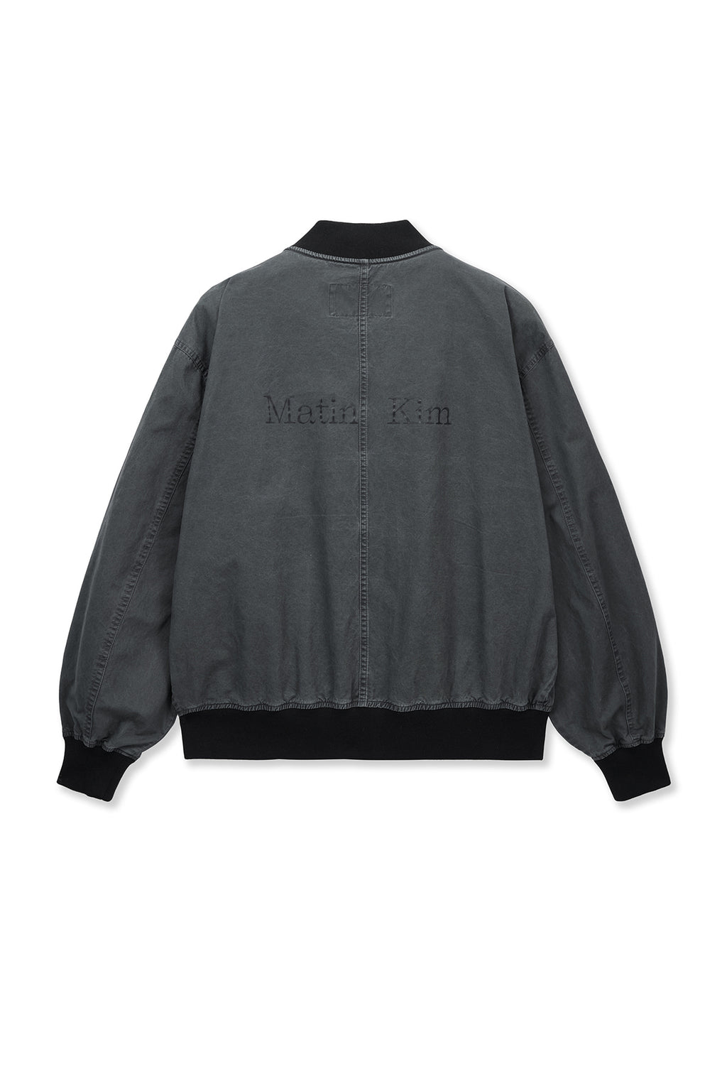 Matin Kim - Vintage Washed Back Logo Jumper (Charcoal) product image 2 | TRAB K-Fashion Australia