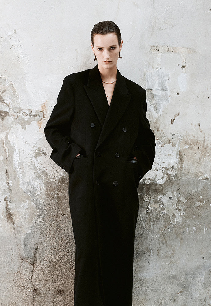 Tonywack - Wool And Cashmere Extra-Long Coat (Black) product image 6 | TRAB K-Fashion Australia