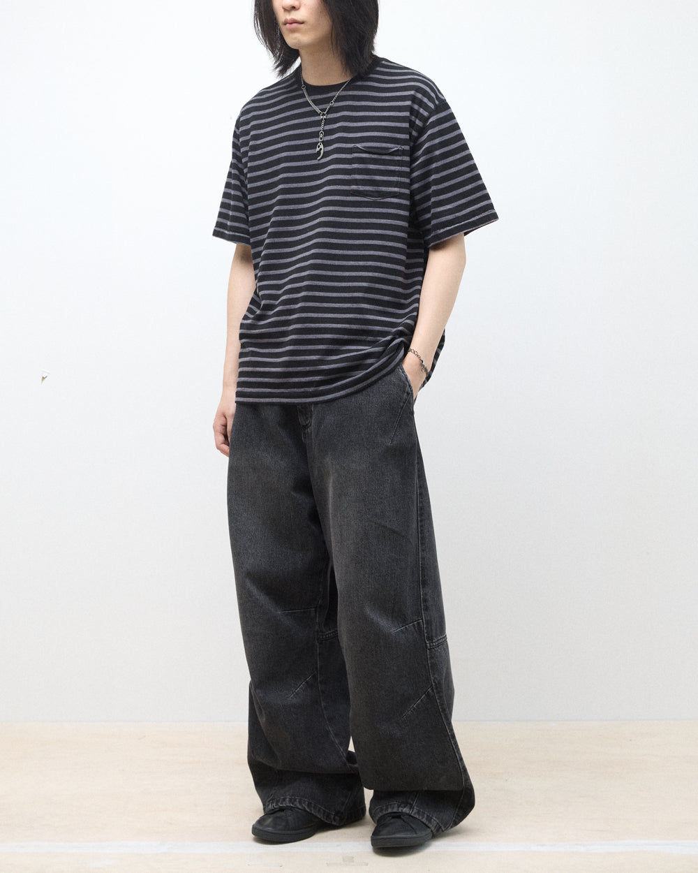 Hatchingroom - VTG Bold Stripe Pocket Tee (Black) product image 8 | TRAB K-Fashion Australia