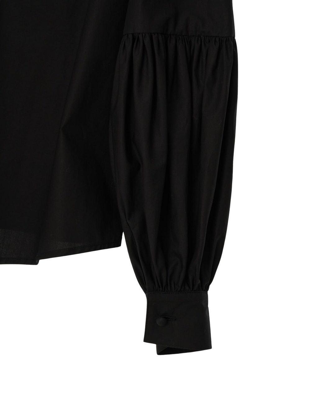 Kimhe Kim - Puff Sleeve Oversized Cotton Shirt (Black) product image 5 | TRAB K-Fashion Australia