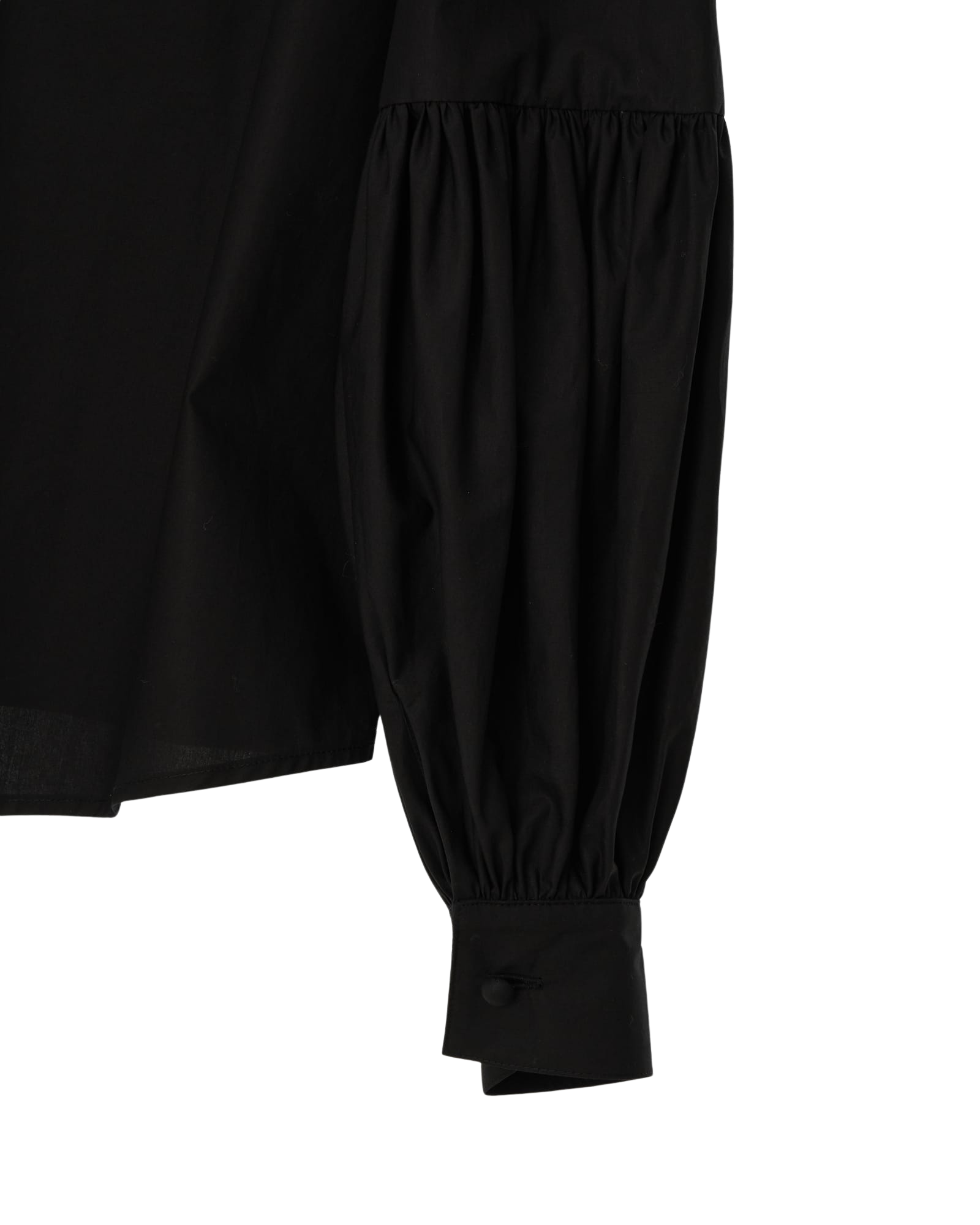 Kimhe Kim - Puff Sleeve Oversized Cotton Shirt (Black) product image 5 | TRAB K-Fashion Australia