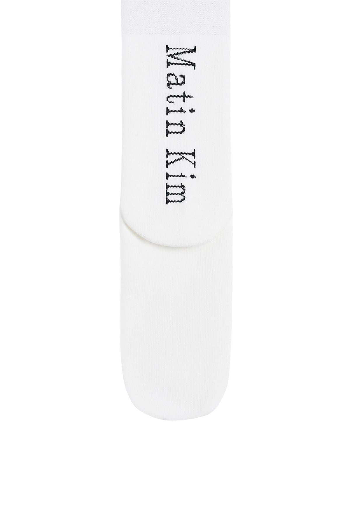 Matin Kim - Loose-fit Logo Knee Socks (White) product image 4 | TRAB K-Fashion Australia