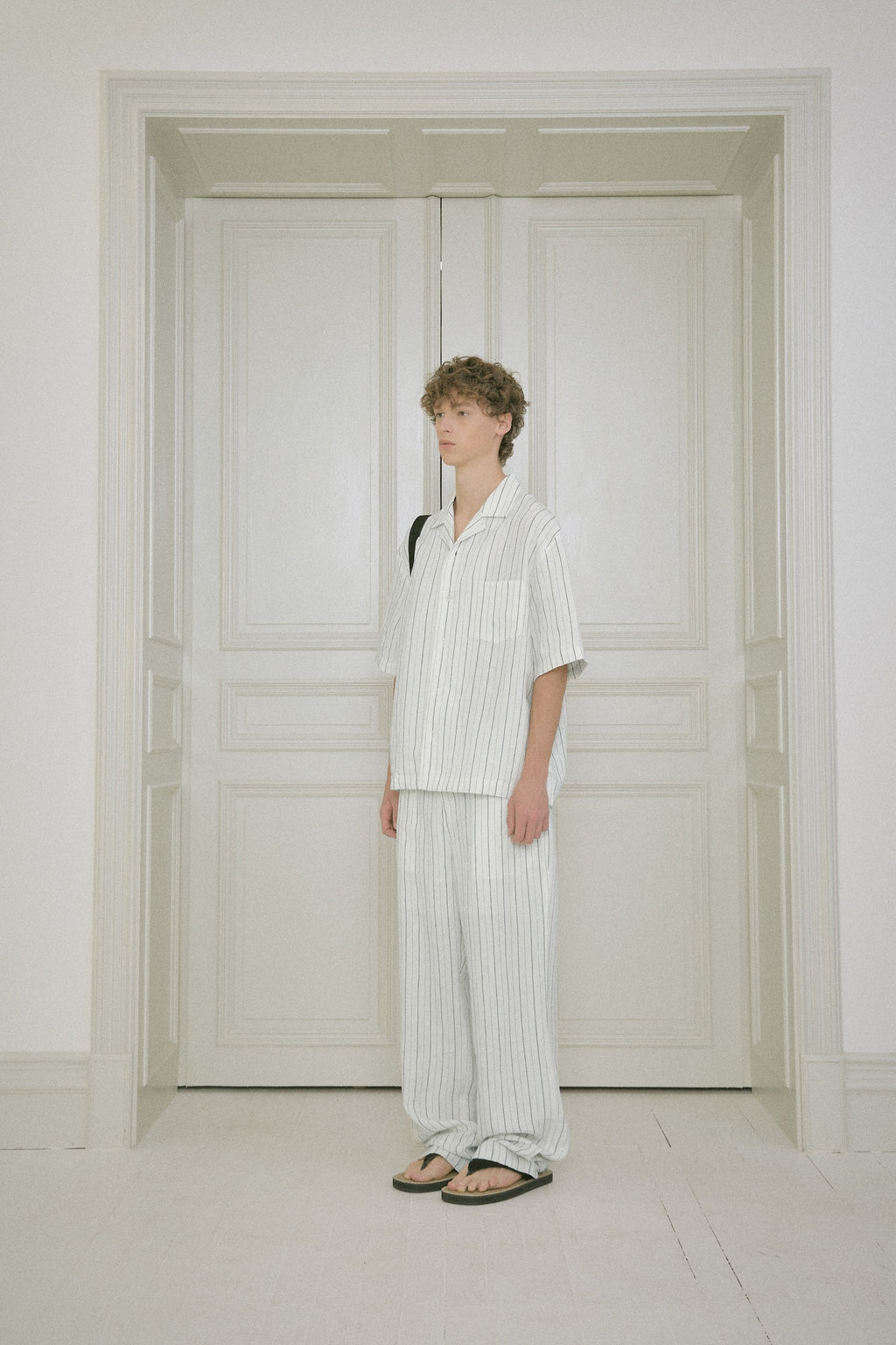 Stu - Stripe Linen Pants (White) product image 10 | TRAB K-Fashion Australia
