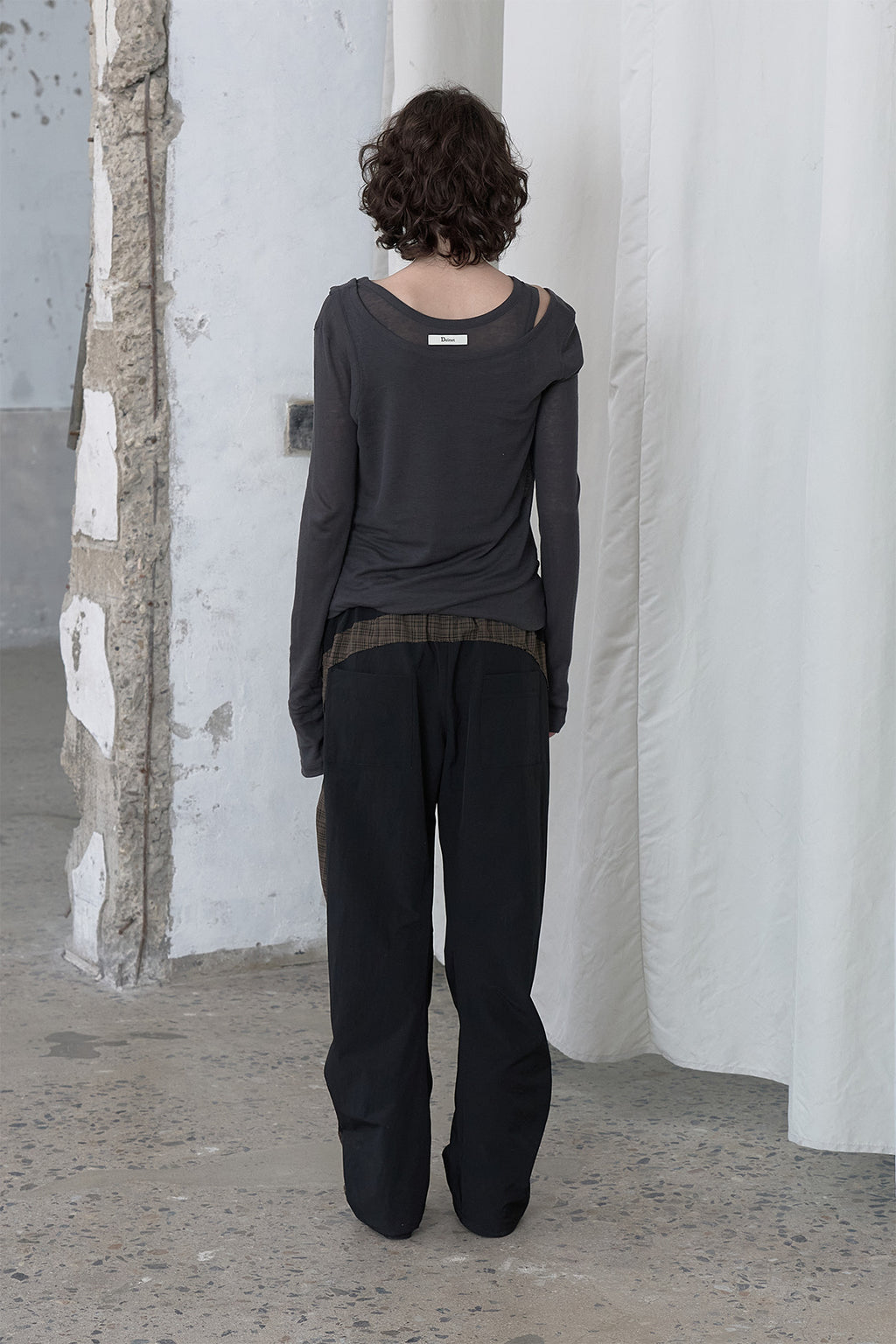 Deinet - Layered Long Sleeve (Charcoal) product image 3 | TRAB K-Fashion Australia