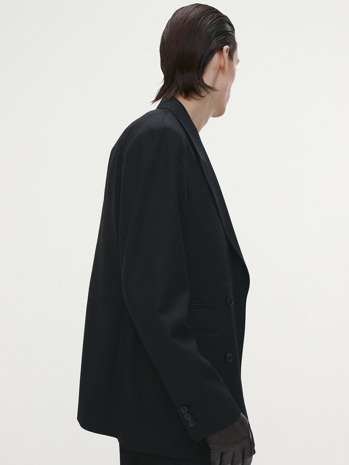 Tonywack - Wool Twill Double-Breasted Tailored Blazer (Black) product image 6 | TRAB K-Fashion Australia