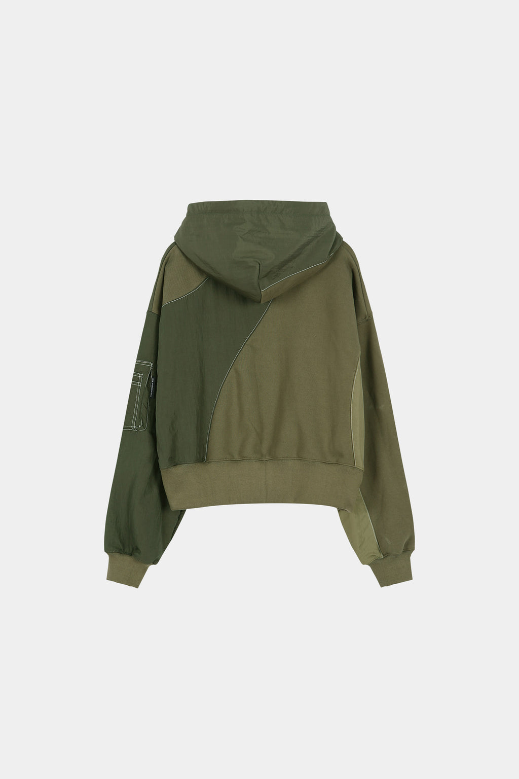 Andersson Bell - Patchwork Ma-1 Hoodie Zip Up (Khaki) product image 10 | TRAB K-Fashion Australia