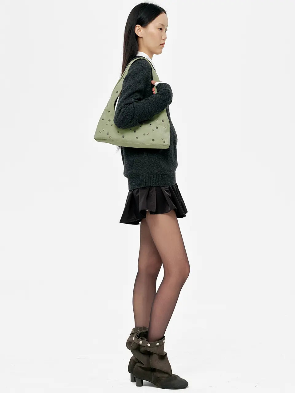Marge Sherwood - Halter Hobo (Melon Studded Suede) product image 3 | TRAB K-Fashion Australia