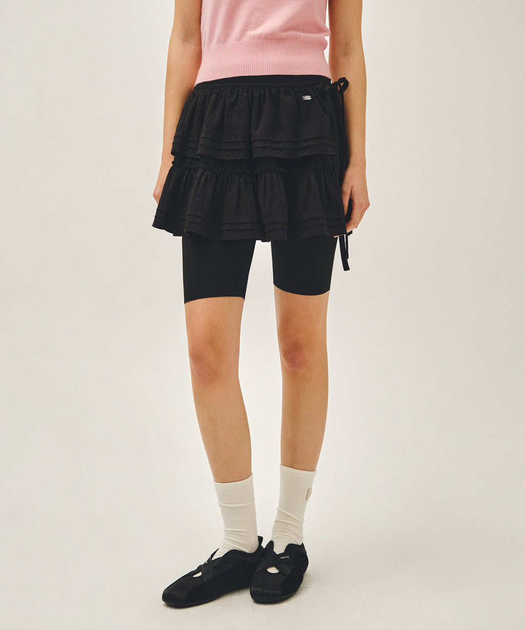 Marithe & Francois Girbaud - Layered Ruffle Skirt (Black) product image 1 | TRAB K-Fashion Australia