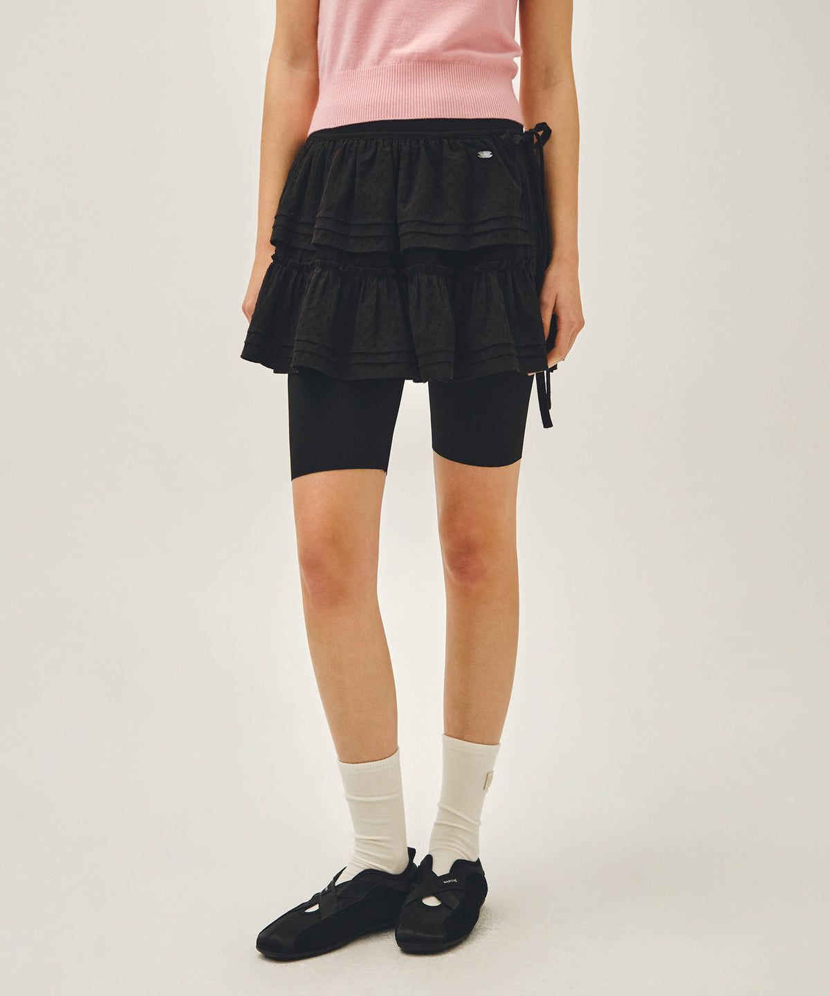 Marithe & Francois Girbaud - Layered Ruffle Skirt (Black) product image 1 | TRAB K-Fashion Australia