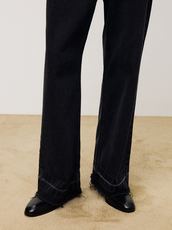 Tonywack - Wide-Leg Denim Jeans (Faded Black) product image 5 | TRAB K-Fashion Australia