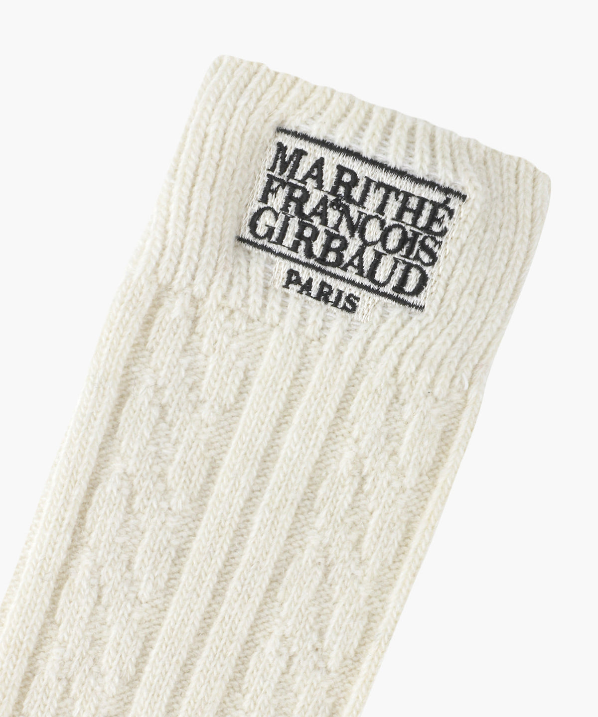 Marithe & Francois Girbaud - Classic Logo Cable Socks (Ivory) product image 2 | TRAB K-Fashion Australia
