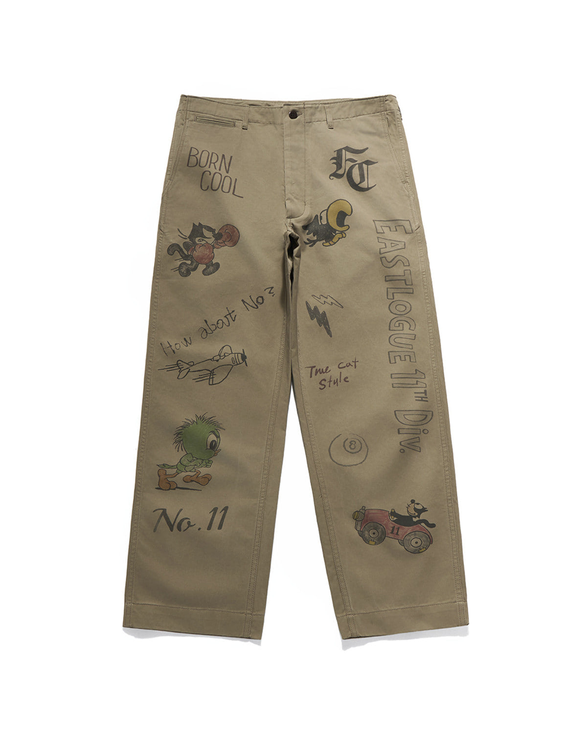 Eastlogue - Vintage Printing Chino Pants (Beige) product image 1 | TRAB K-Fashion Australia
