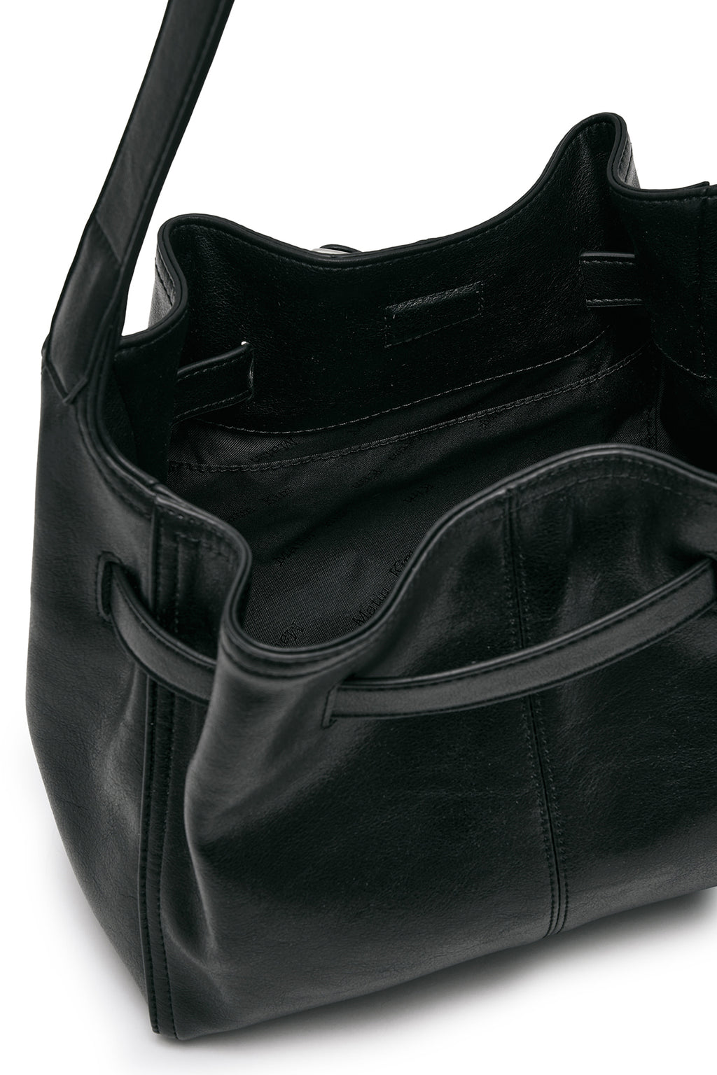Matin Kim - Belted Volunn Small Bucket Bag (Black) product image 5 | TRAB K-Fashion Australia