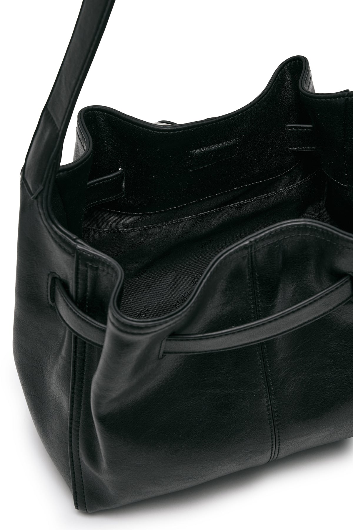 Matin Kim - Belted Volunn Small Bucket Bag (Black) product image 5 | TRAB K-Fashion Australia