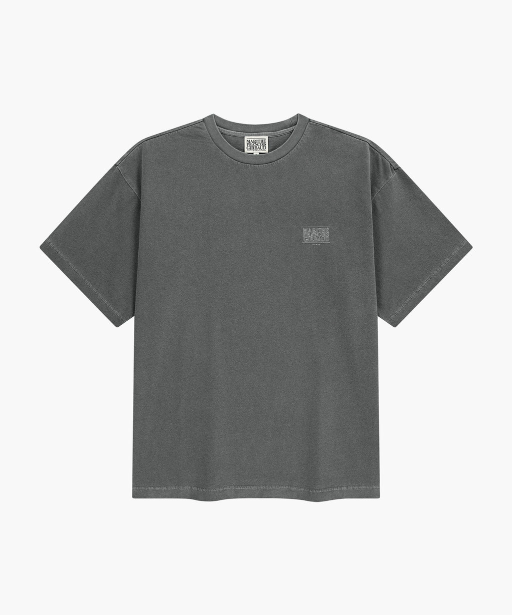 Marithe & Francois Girbaud - Outline Classic Logo Dyeing Oversized Tee (Charcoal) product image 6 | TRAB K-Fashion Australia