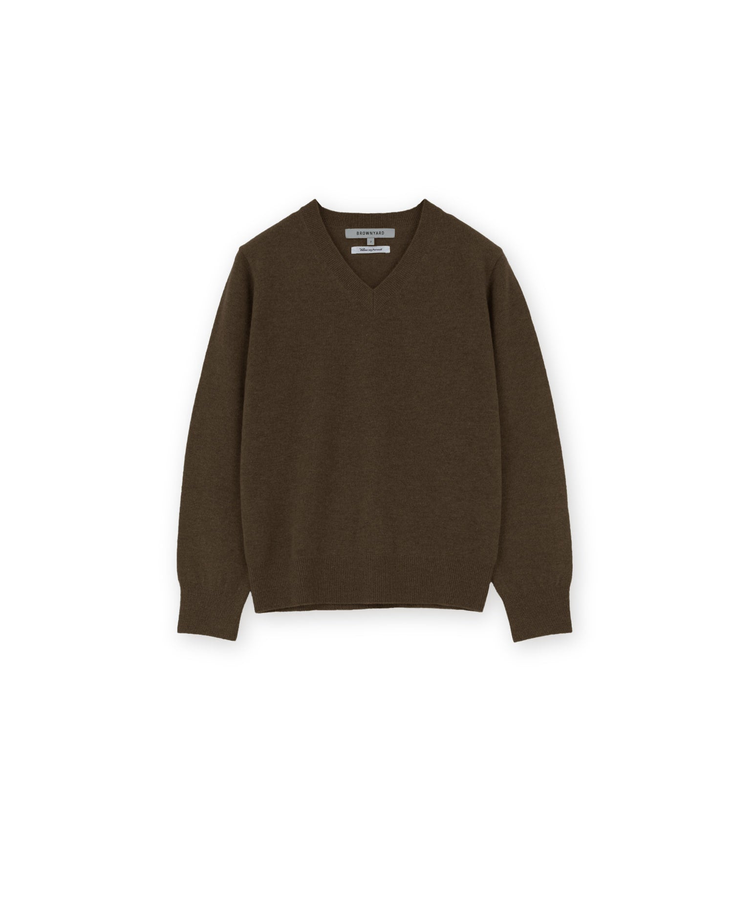 Brownyard - Extra Super Fine V Neck Knit (Brown) product image 1 | TRAB K-Fashion Australia