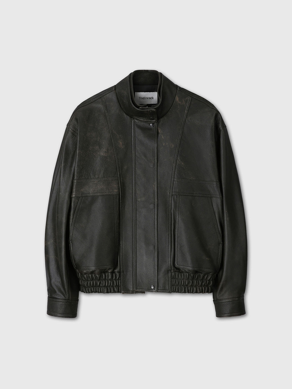 Tonywack - Vintage Grained Goat Leather Bomber Jacket (Vintage Brown) product image 11 | TRAB K-Fashion Australia