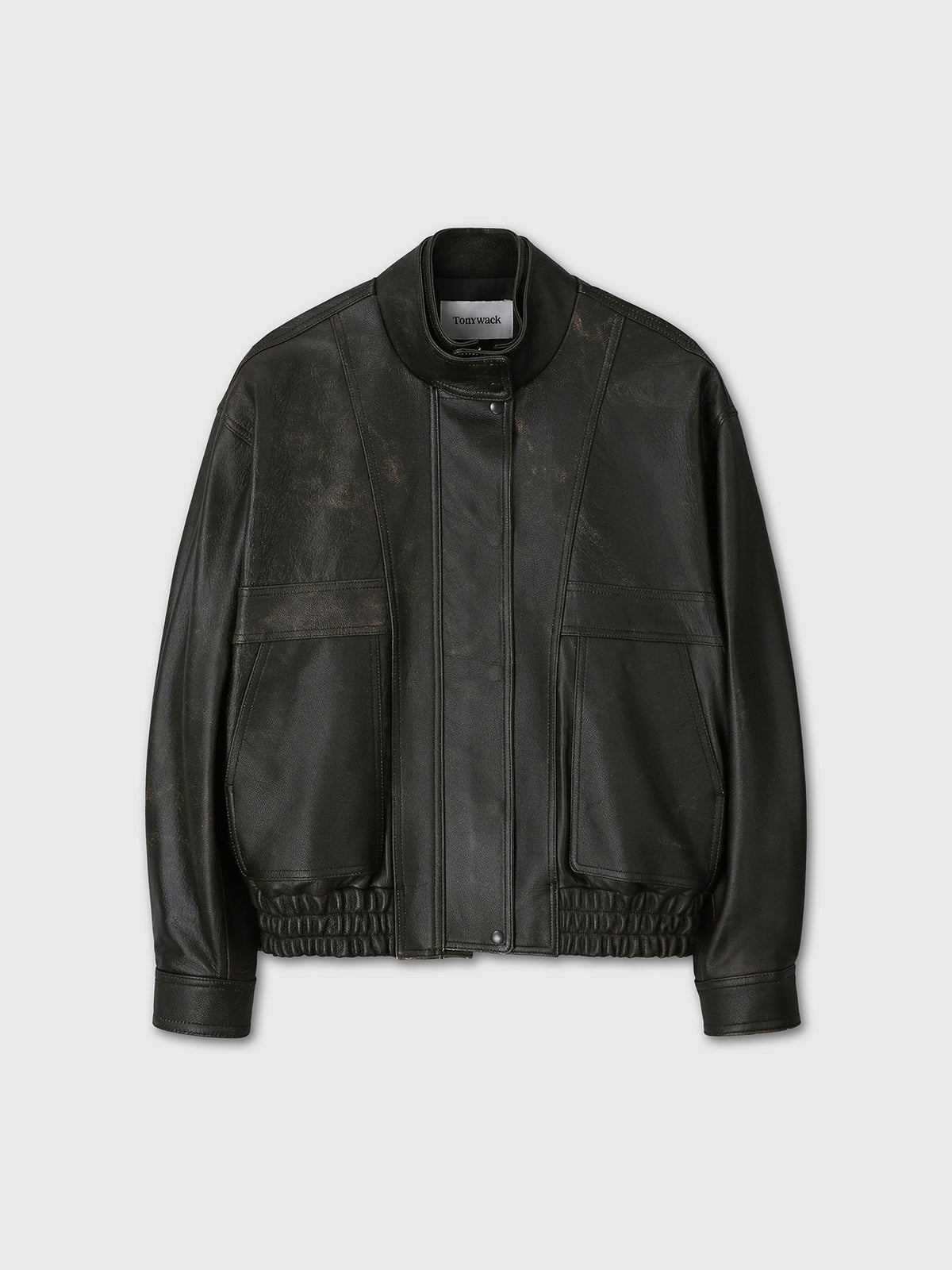 Tonywack - Vintage Grained Goat Leather Bomber Jacket (Vintage Brown) product image 11 | TRAB K-Fashion Australia