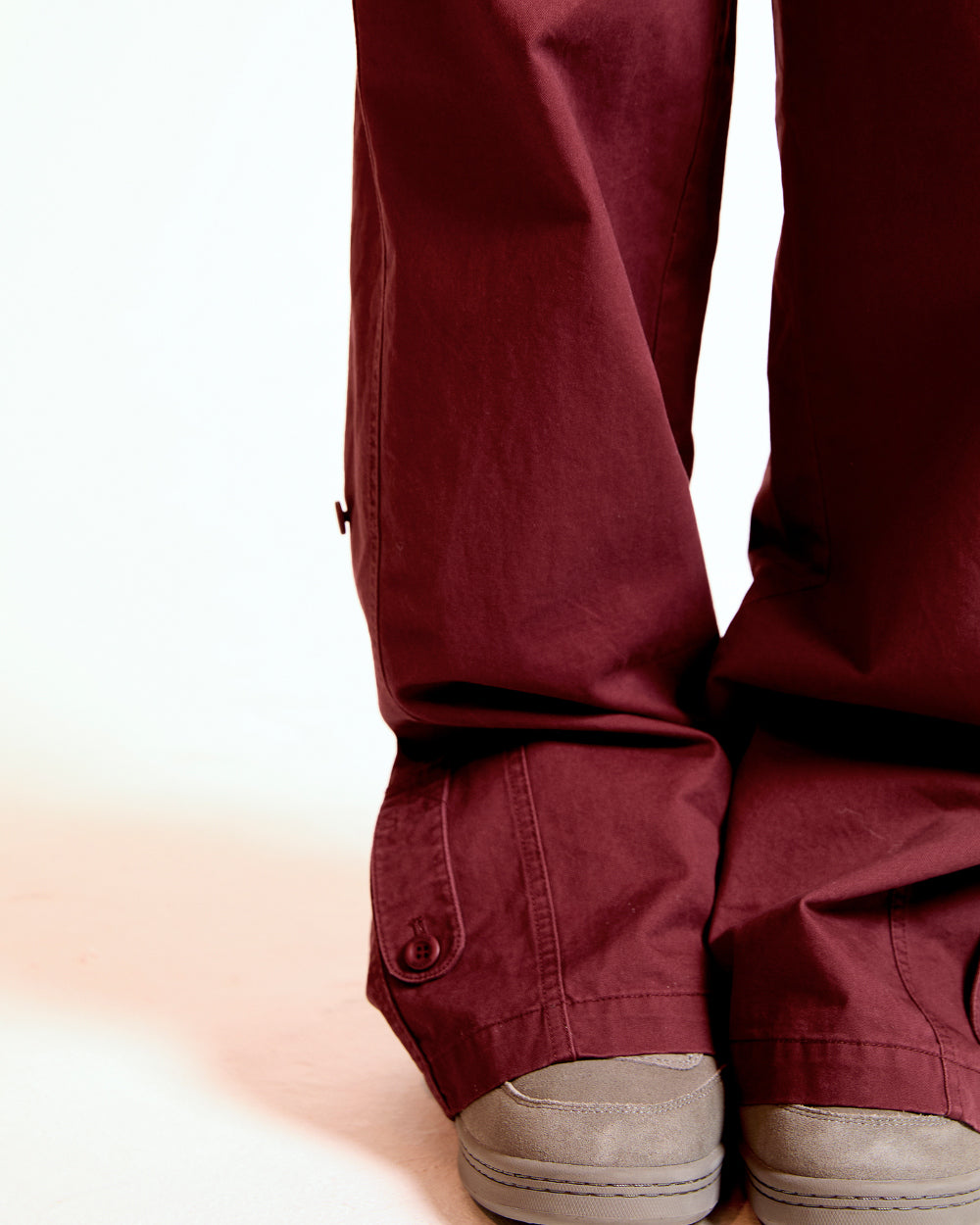 Coyseio - Washed Button Tab Pants (Wine) product image 5 | TRAB K-Fashion Australia