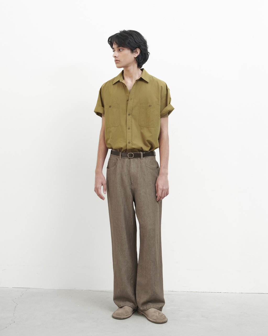 Brownyard - Half Work Shirt (Khaki) product image 1 | TRAB K-Fashion Australia