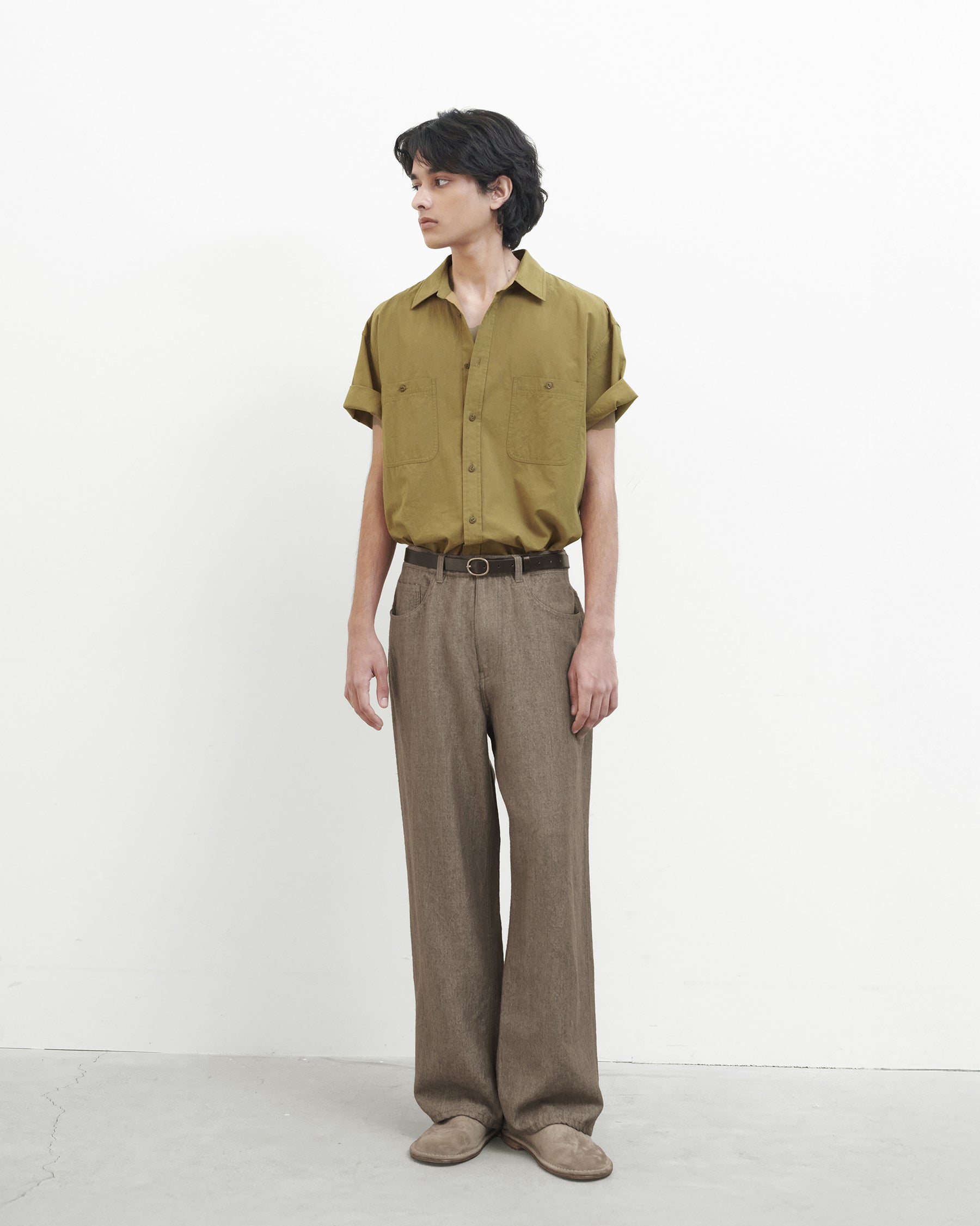 Brownyard - Half Work Shirt (Khaki) product image 1 | TRAB K-Fashion Australia