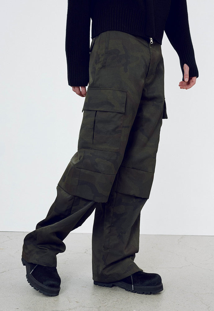 Tonywack - Camouflage Nylon Cargo Pants (Beige/Olive) product image 3 | TRAB K-Fashion Australia