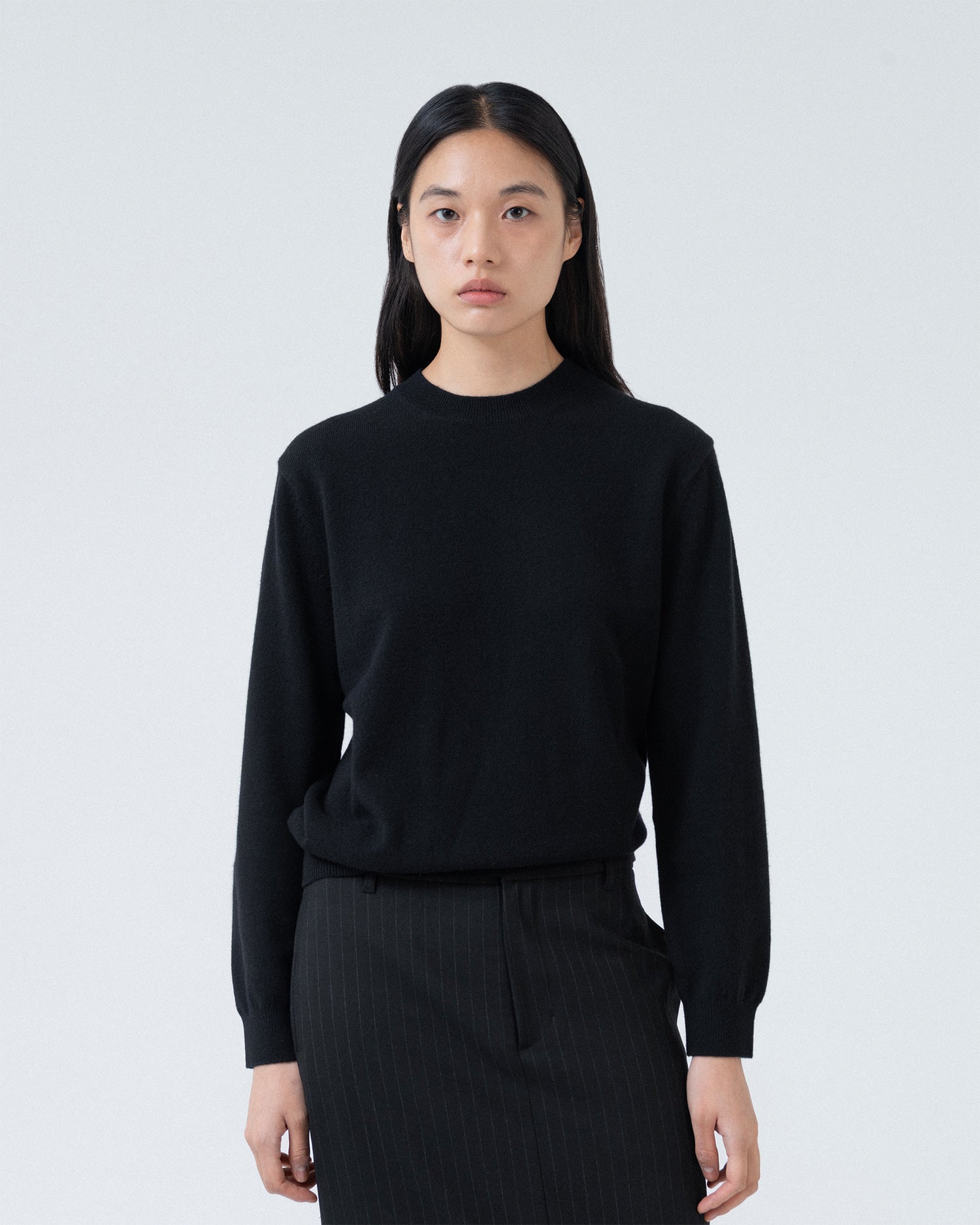Brownyard - Extra Super Fine Crewneck Knit (Black) product image 1 | TRAB K-Fashion Australia