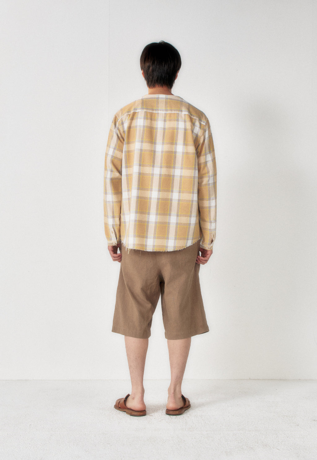 Art if acts - Non Collar French Check Shirt (Desert) product image 3 | TRAB K-Fashion Australia
