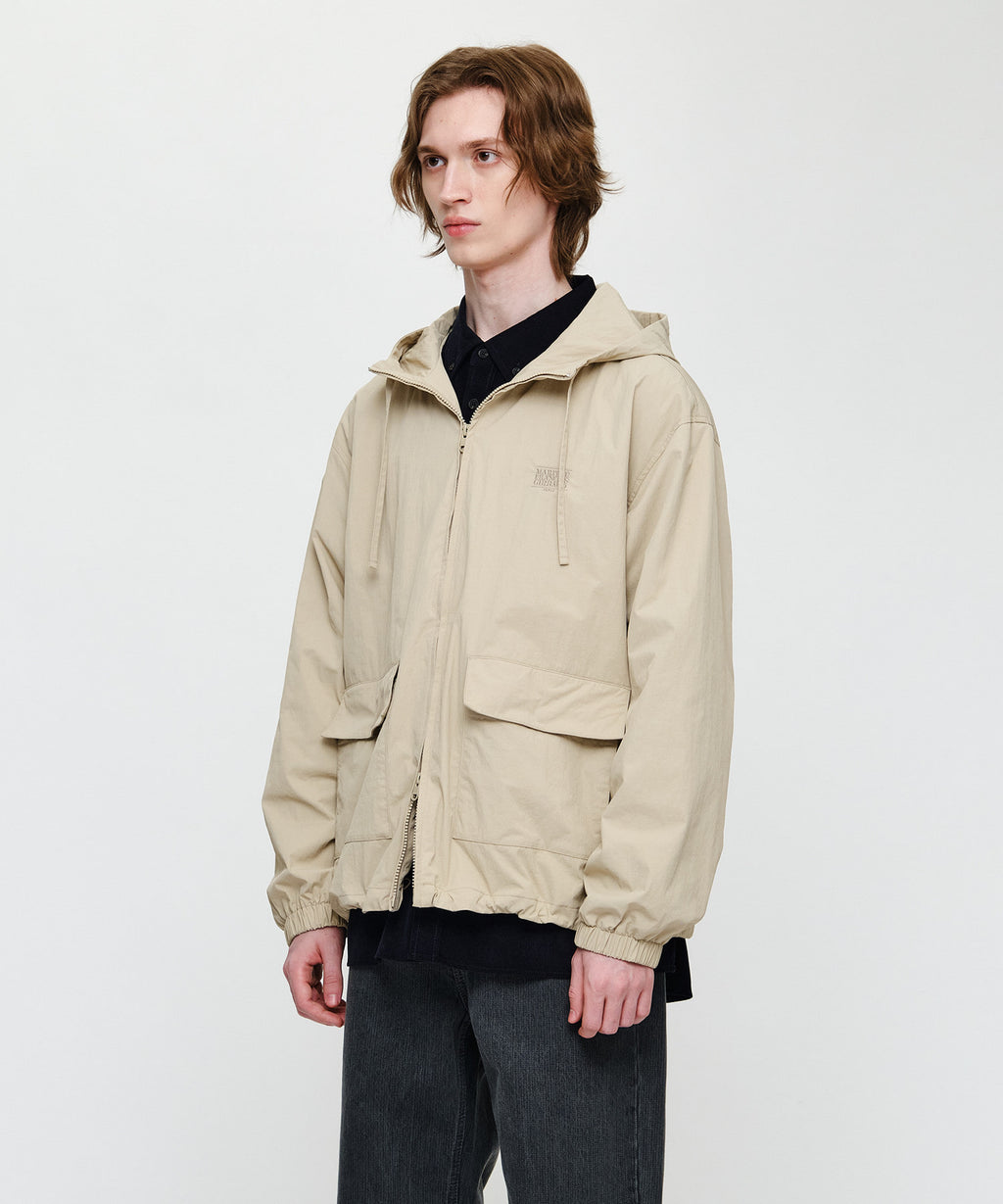 Marithe & Francois Girbaud - Outpocket Hooded Wind Jacket (Beige) product image 2 | TRAB K-Fashion Australia