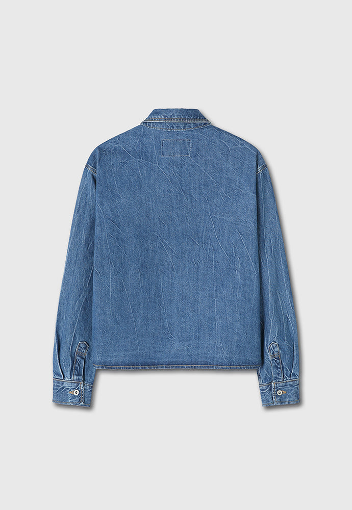 Tonywack - Covered Front Denim Blouson (Lightning Washed Blue) product image 8 | TRAB K-Fashion Australia