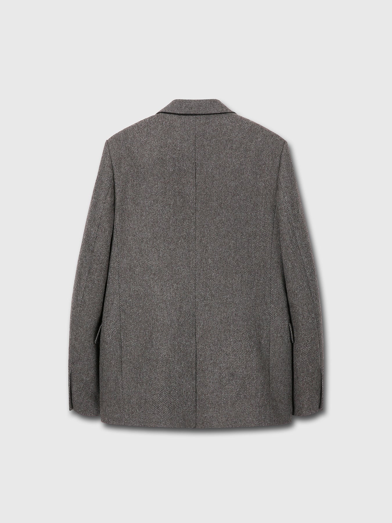 Tonywack - Tailored Wool Twill Double-Breasted Jacket (Grey) product image 11 | TRAB K-Fashion Australia
