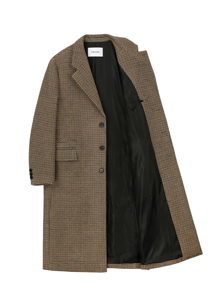 Tonywack - Single Breasted Tailored Coat (Brown/Beige/Black Houndtooth) product image 10 | TRAB K-Fashion Australia